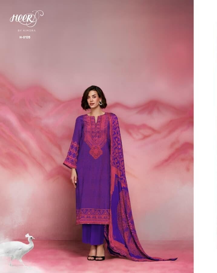 Kimora Fashion Heer Chand Tare 2 Pure Muslin Digital Print Suit H-0135