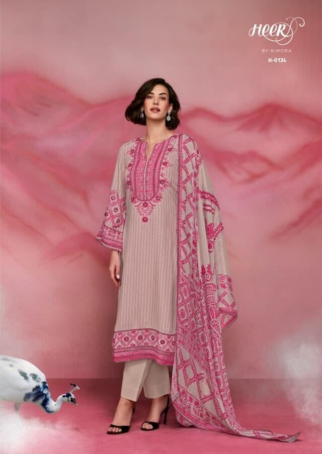 Kimora Fashion Heer Chand Tare 2 Pure Muslin Digital Print Suit H-0134