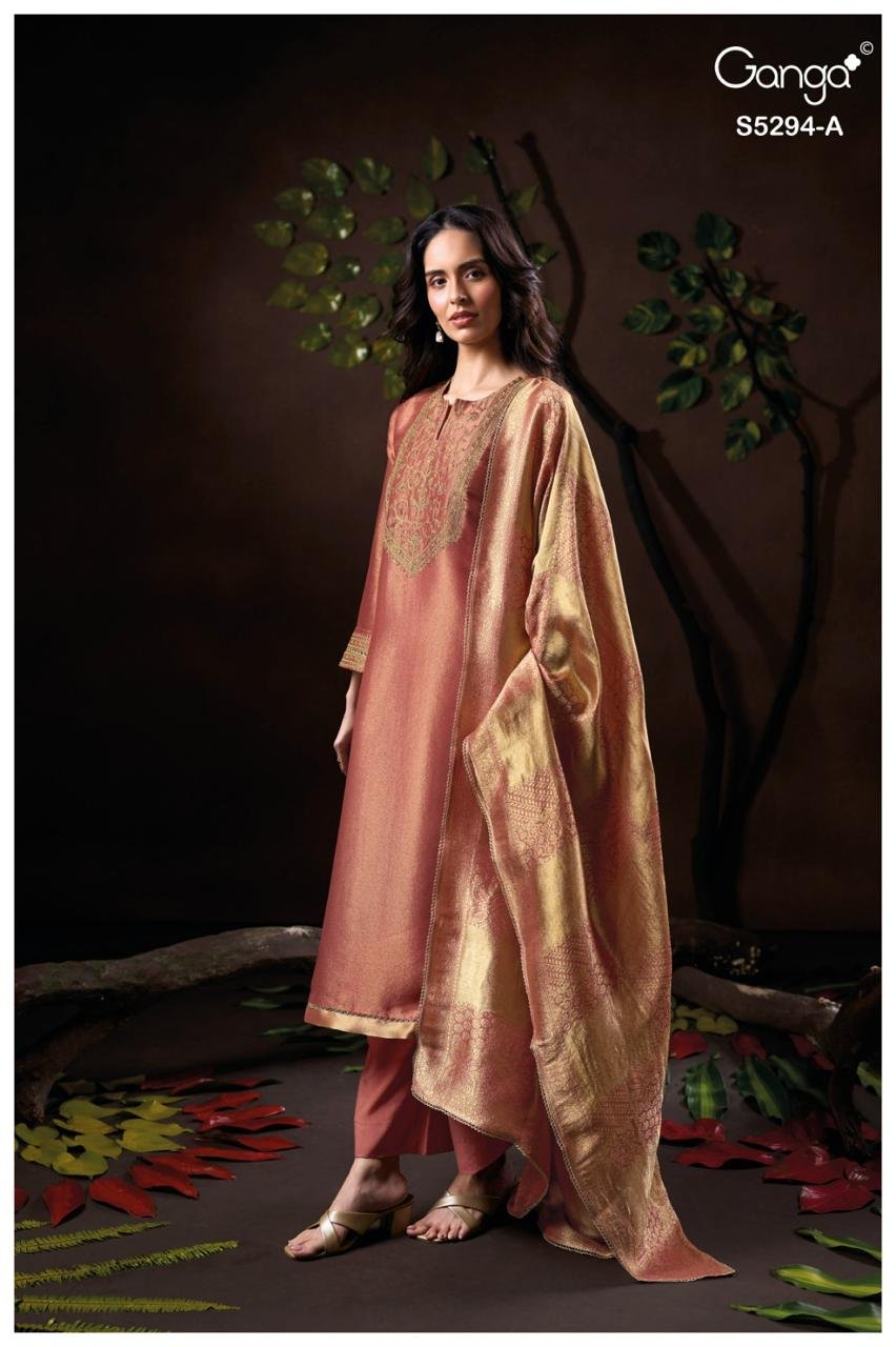 Ganga Fashion Virena S5294 Premium Pure Silk Kurta Set S5294-A