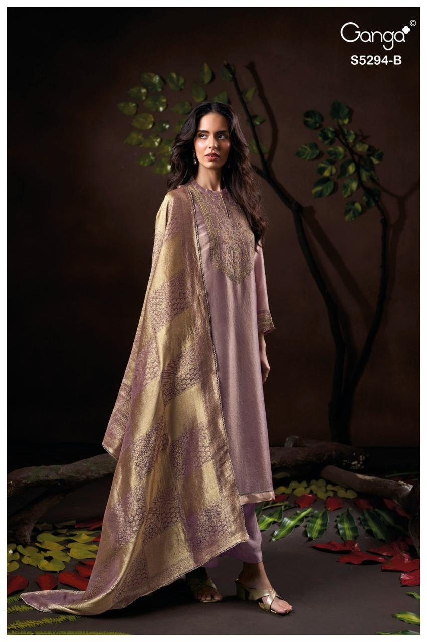 Ganga Fashion Virena S5294 Premium Pure Silk Kurta Set S5294-B