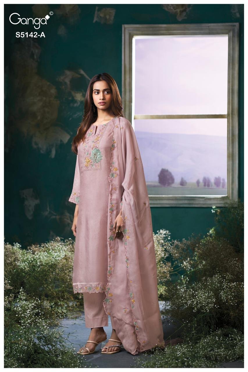 Ganga Fashion Brialyn S5142 Premium Pure Silk Kurta Set S5142-A