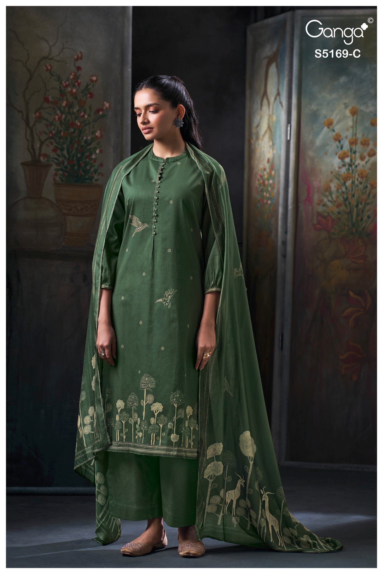 Ganga Fashion Beloria S5169 Premium Corduroy Kurta Set S5169-C