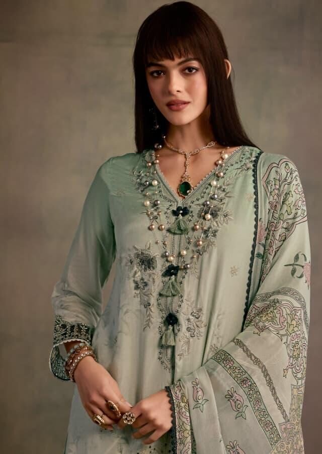 Kimora Fashion Heer Starlight Pure Muslin Suit H-0214