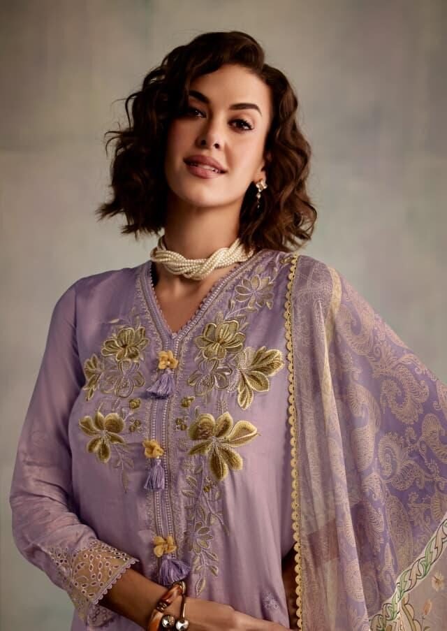 Kimora Fashion Heer Starlight Pure Muslin Suit H-0215