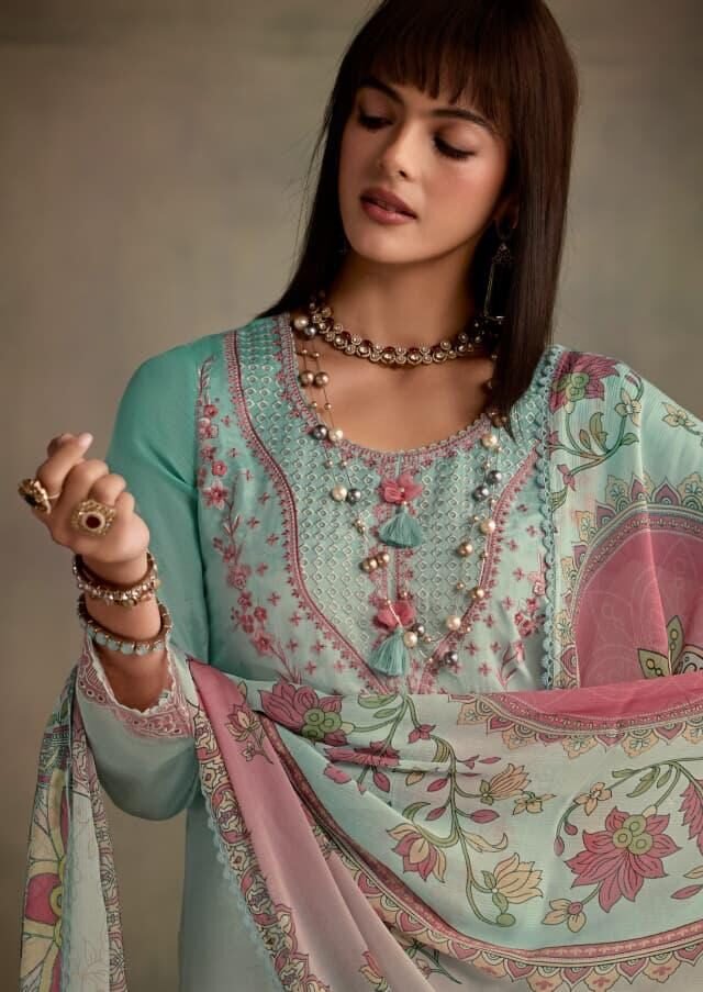 Kimora Fashion Heer Starlight Pure Muslin Suit H-0216