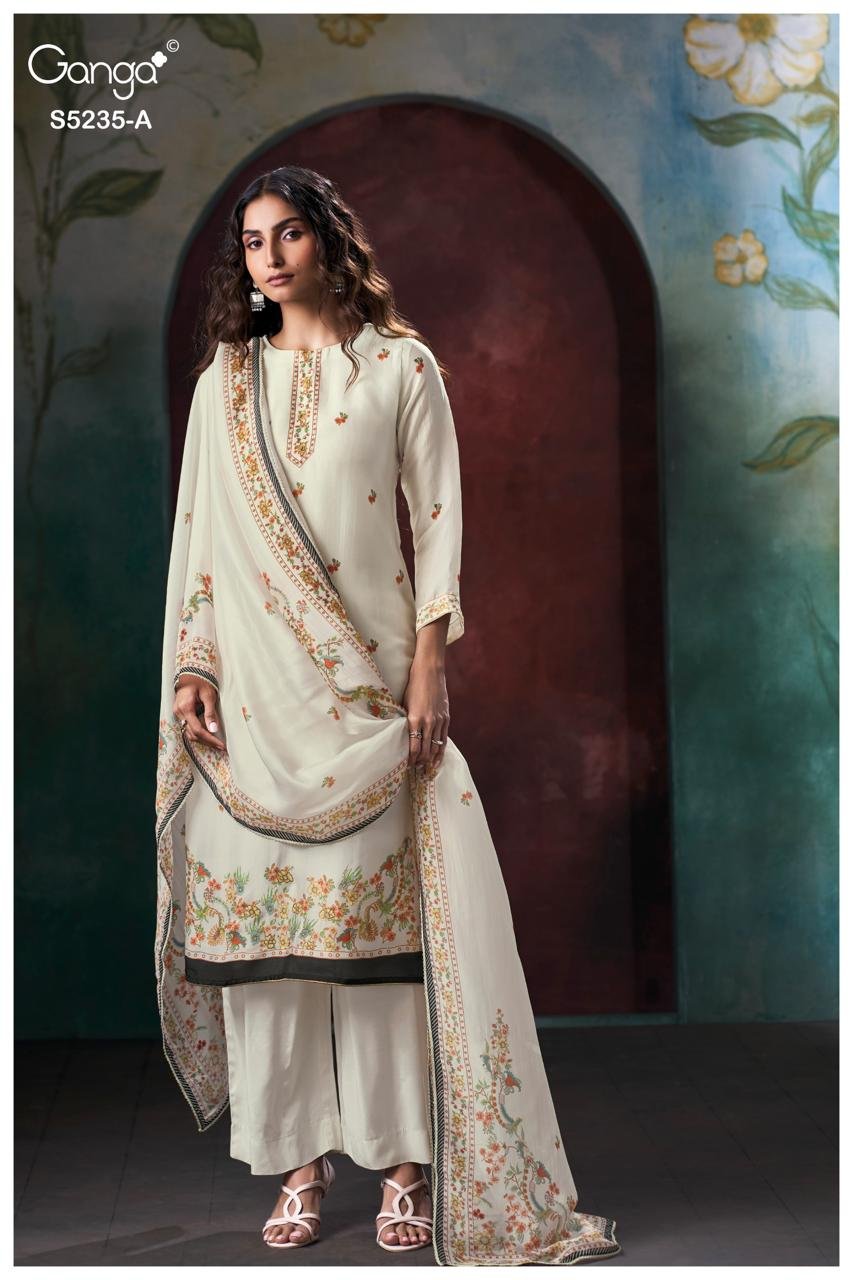 Ganga Fashion Heshika Premium Pure Silk Kurta Set S5235-A
