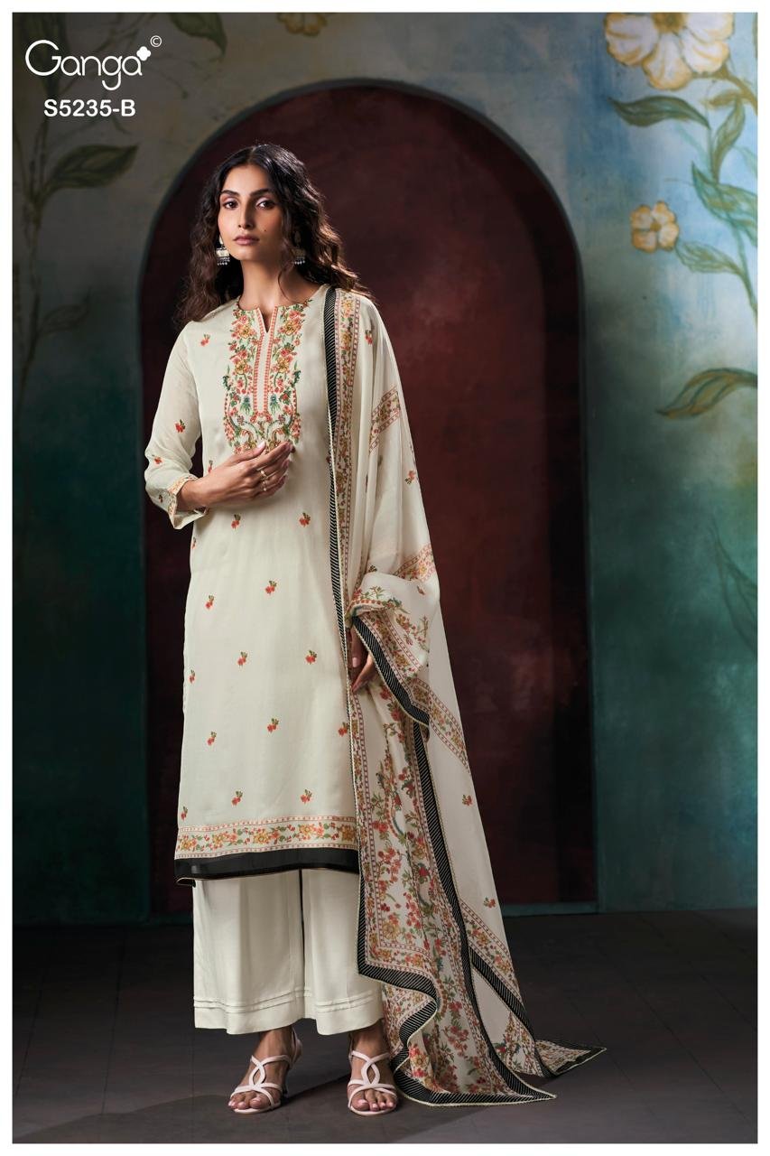 Ganga Fashion Heshika Premium Pure Silk Kurta Set S5235-B
