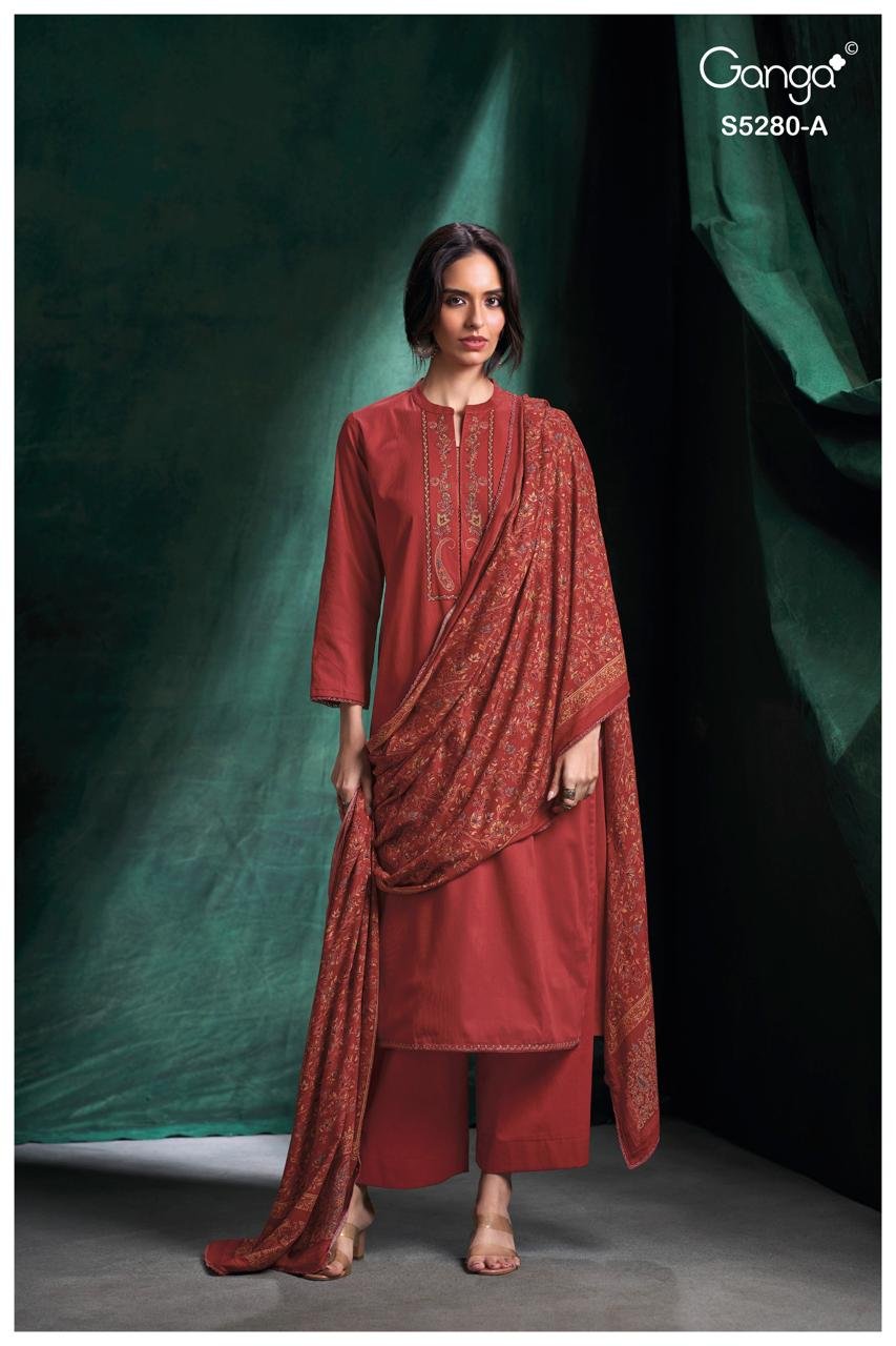 Ganga Fashion Nerisa S5280 Premium Corduroy Kurta Set S5280-A