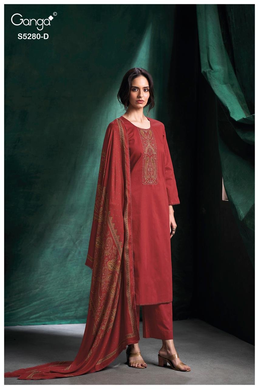 Ganga Fashion Nerisa S5280 Premium Corduroy Kurta Set S5280-D