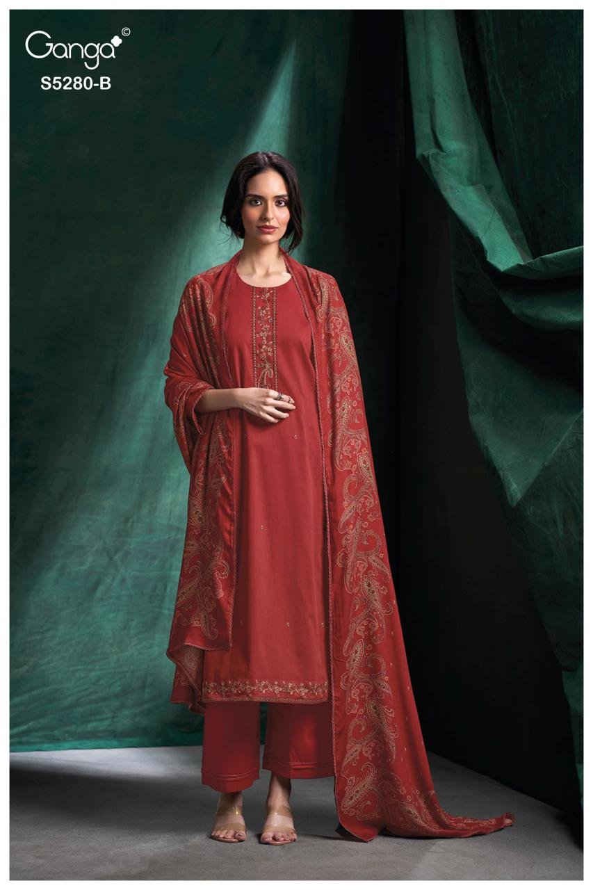 Ganga Fashion Nerisa S5280 Premium Corduroy Kurta Set S5280-B
