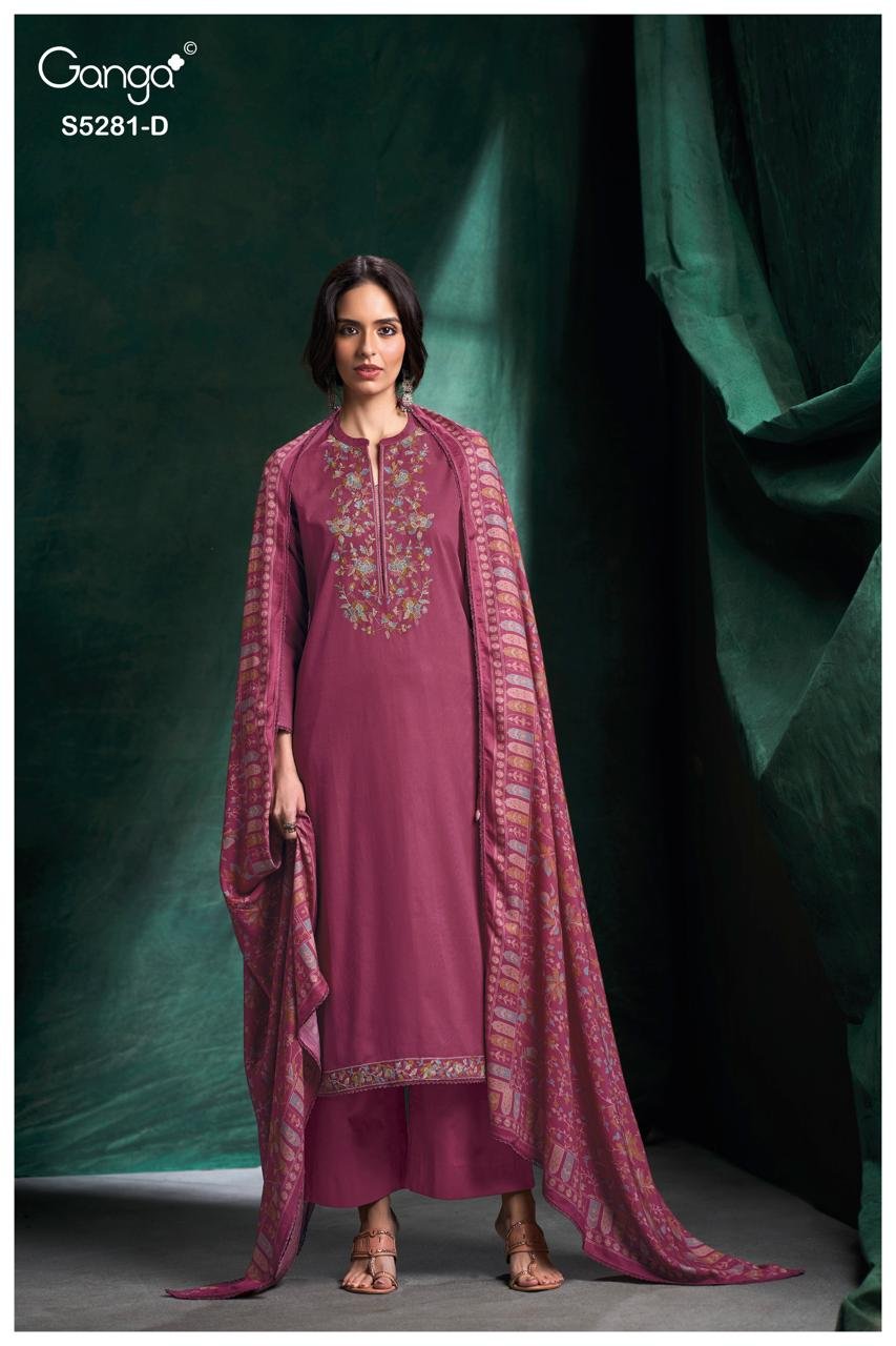 Ganga Fashion Hiyasha S5281 Premium Corduroy Kurta Set S5281-D