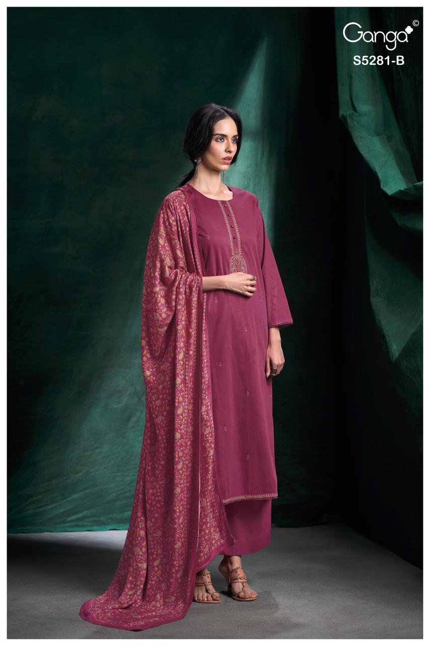 Ganga Fashion Hiyasha S5281 Premium Corduroy Kurta Set S5281-B