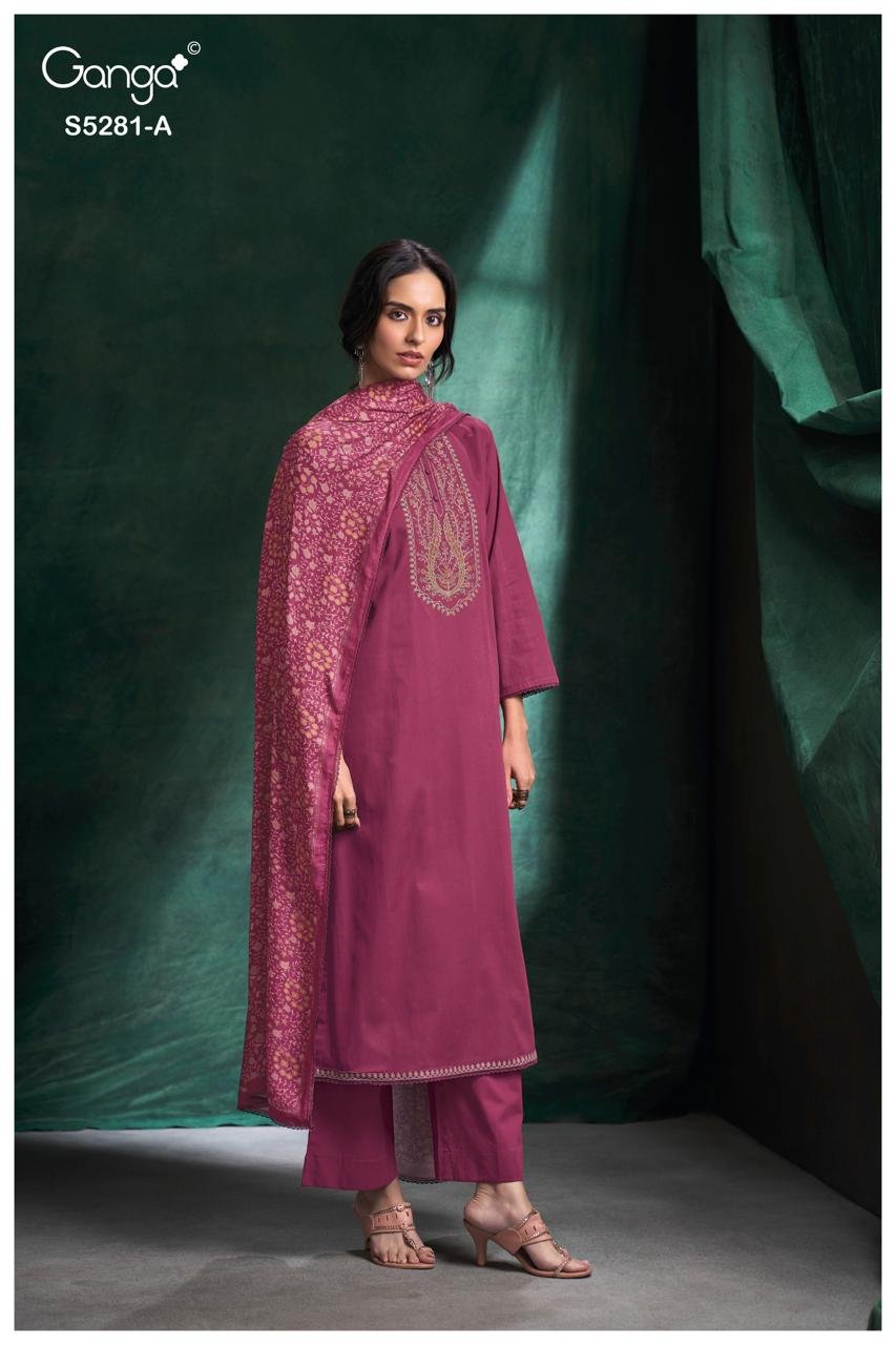 Ganga Fashion Hiyasha S5281 Premium Corduroy Kurta Set S5281-A