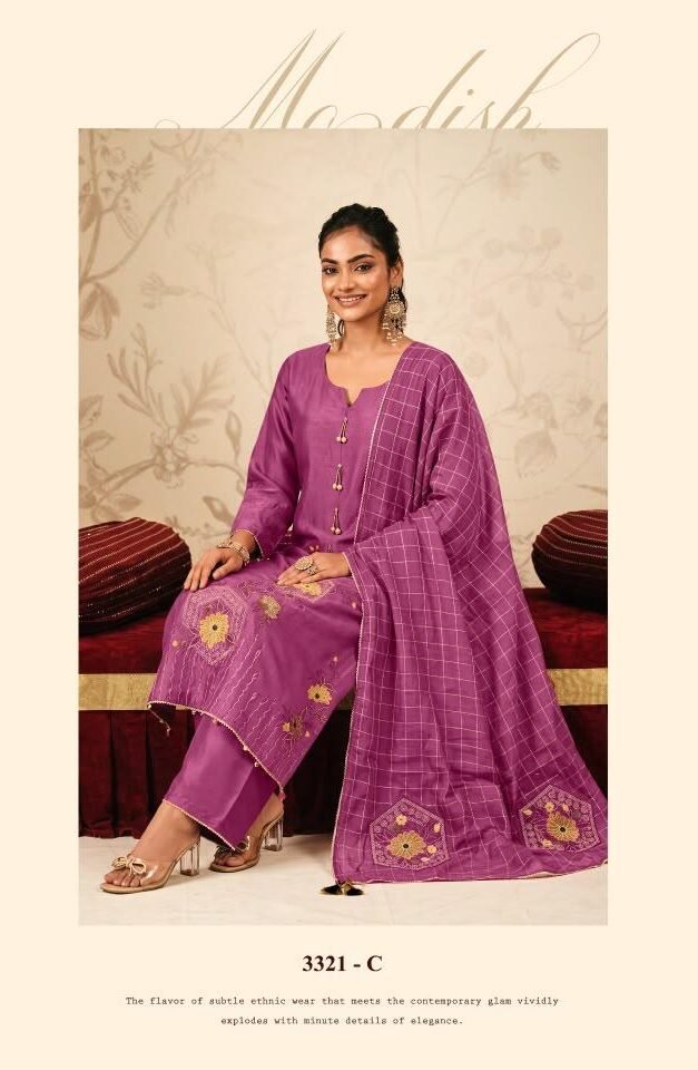 Jay Vijay Prints Nirmita Pure Chiniya Silk Suit 3321-C