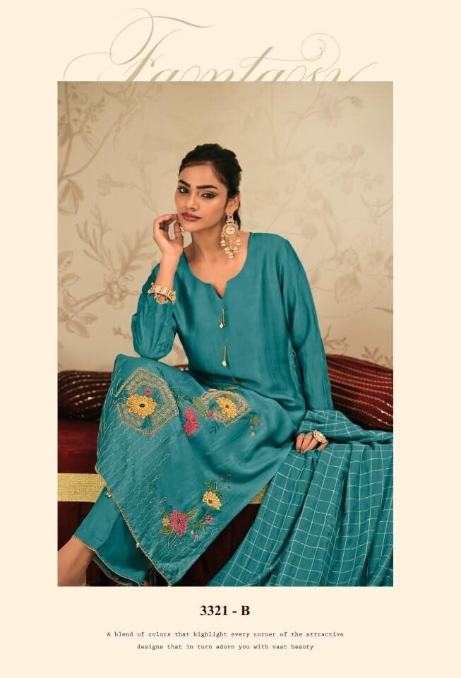 Jay Vijay Prints Nirmita Pure Chiniya Silk Suit 3321-B