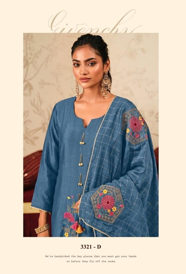 Jay Vijay Prints Nirmita Pure Chiniya Silk Suit 3321-D