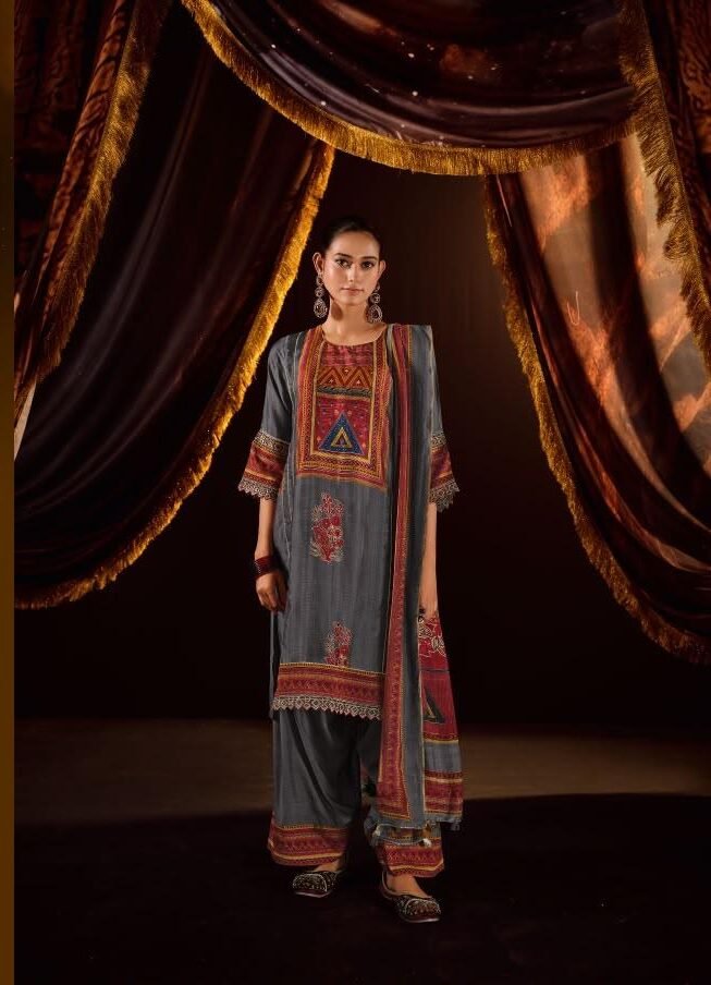 Jay Vijay Prints Jhoomro Premium Bemberg Muslin Silk Kurta Set 11595