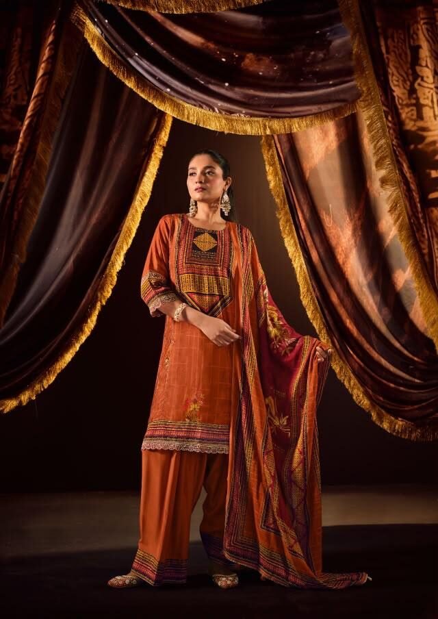 Jay Vijay Prints Jhoomro Premium Bemberg Muslin Silk Kurta Set 11592