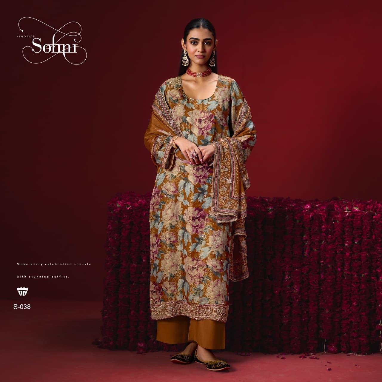 Kimora Fashion Sohni Gulaab Kanjivaram Digital Print Suit S-038