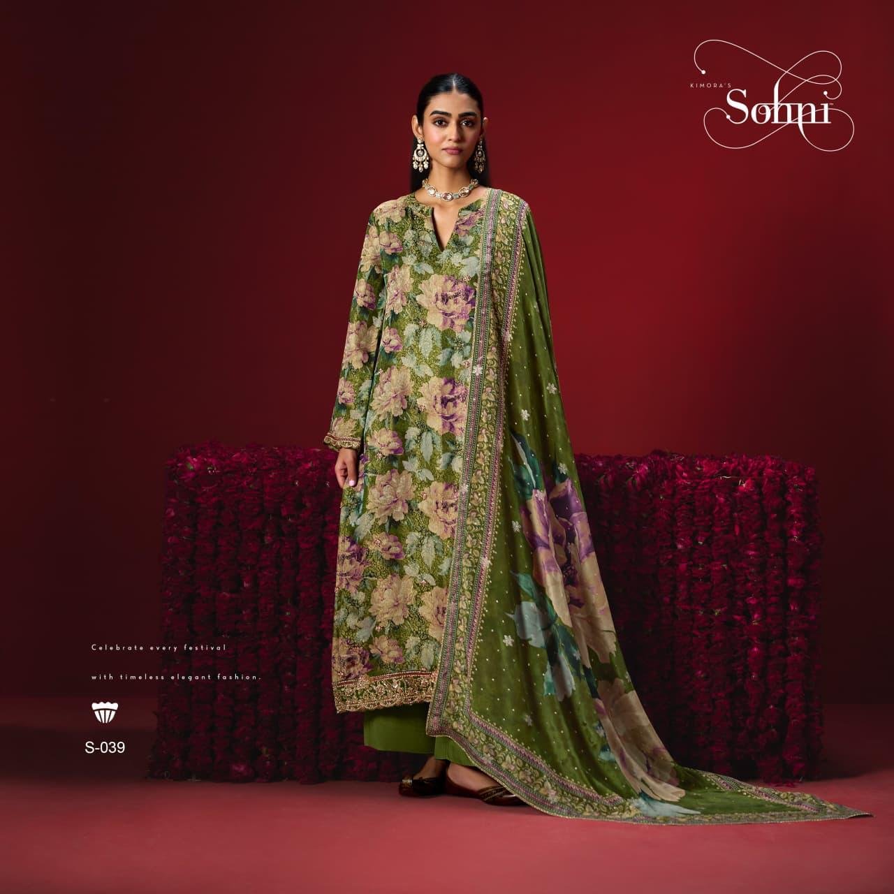 Kimora Fashion Sohni Gulaab Kanjivaram Digital Print Suit S-039