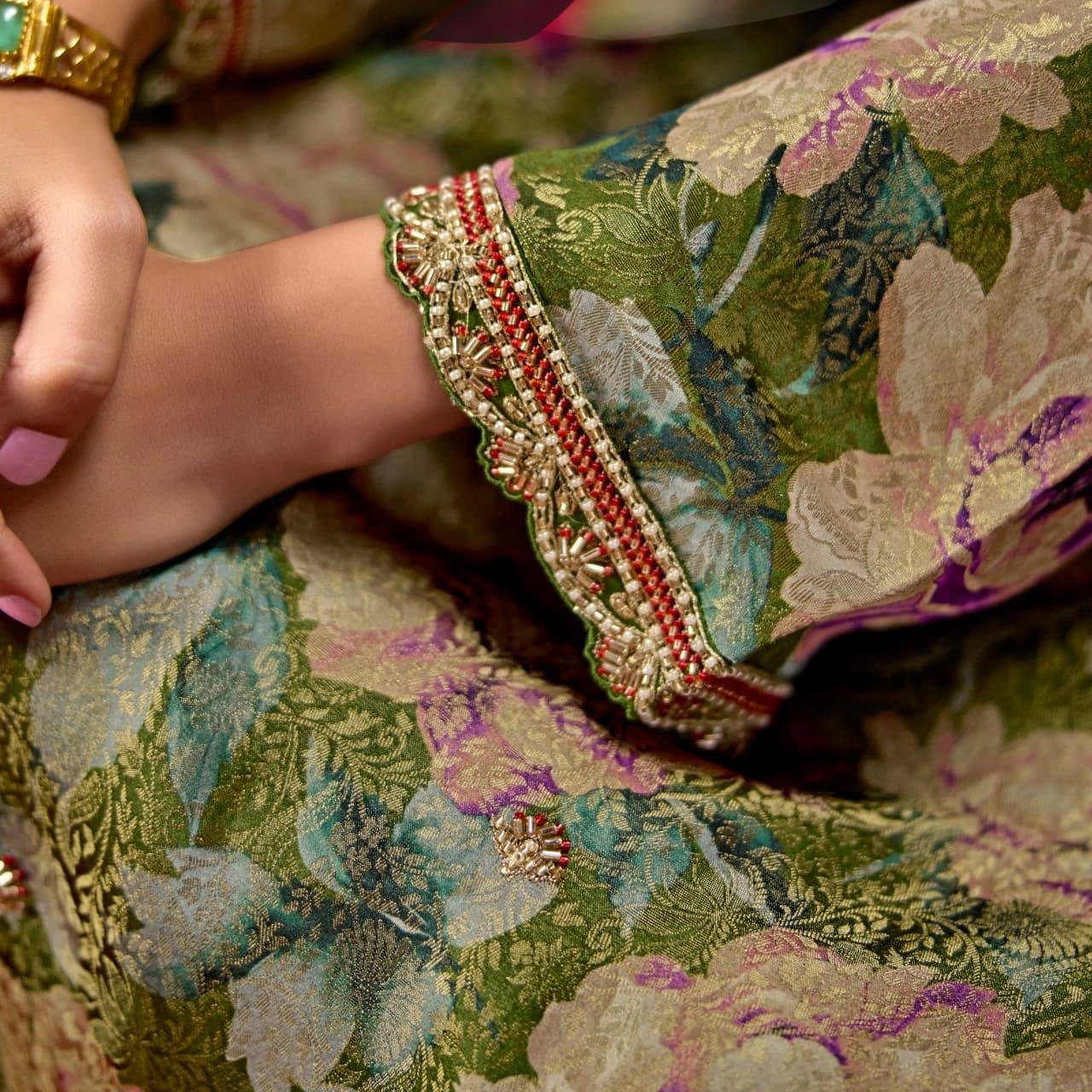 Kimora Fashion Sohni Gulaab Kanjivaram Digital Print Suit S-040