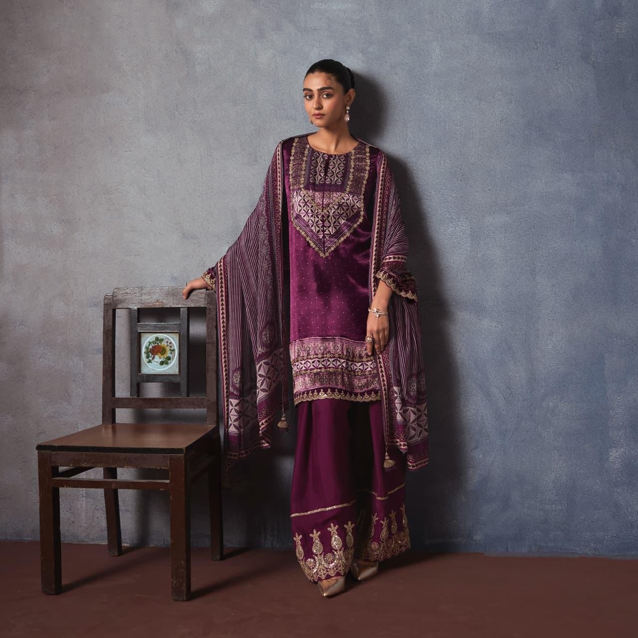Kimora Fashion Sohni Lajjo Pure Gaji Silk Suit S-026