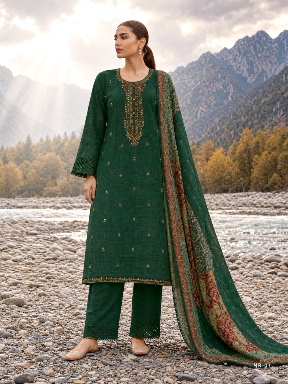 Varshaa Fashion Nooreh Khadi Silk Suit NR-01
