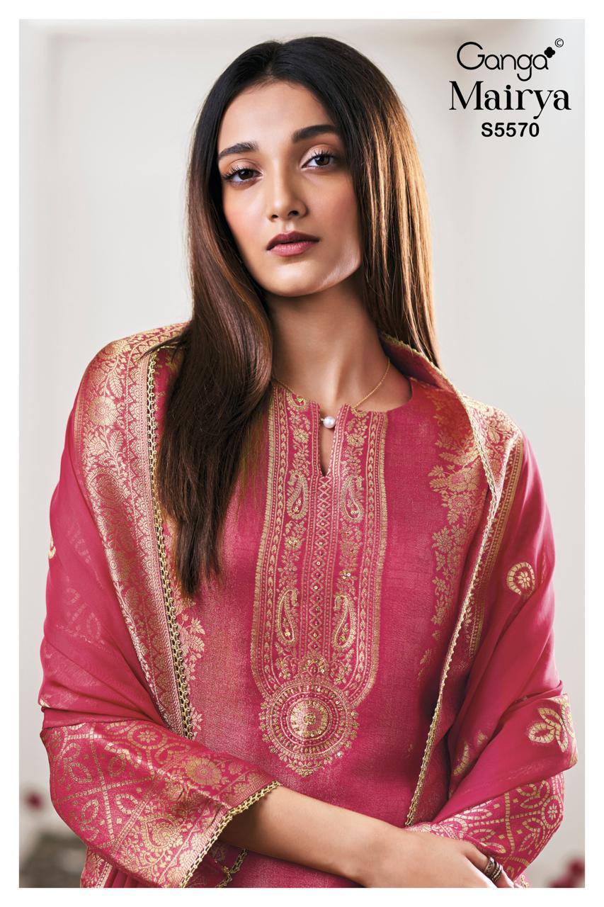Ganga Fashion Mairya Premium Pure Silk Suit S5570