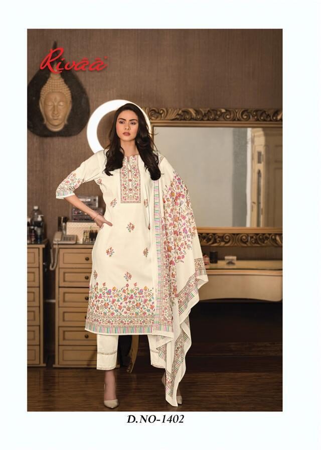 Rivaa Kasauti Winter Collection Heavy Pashmina Suit 1402
