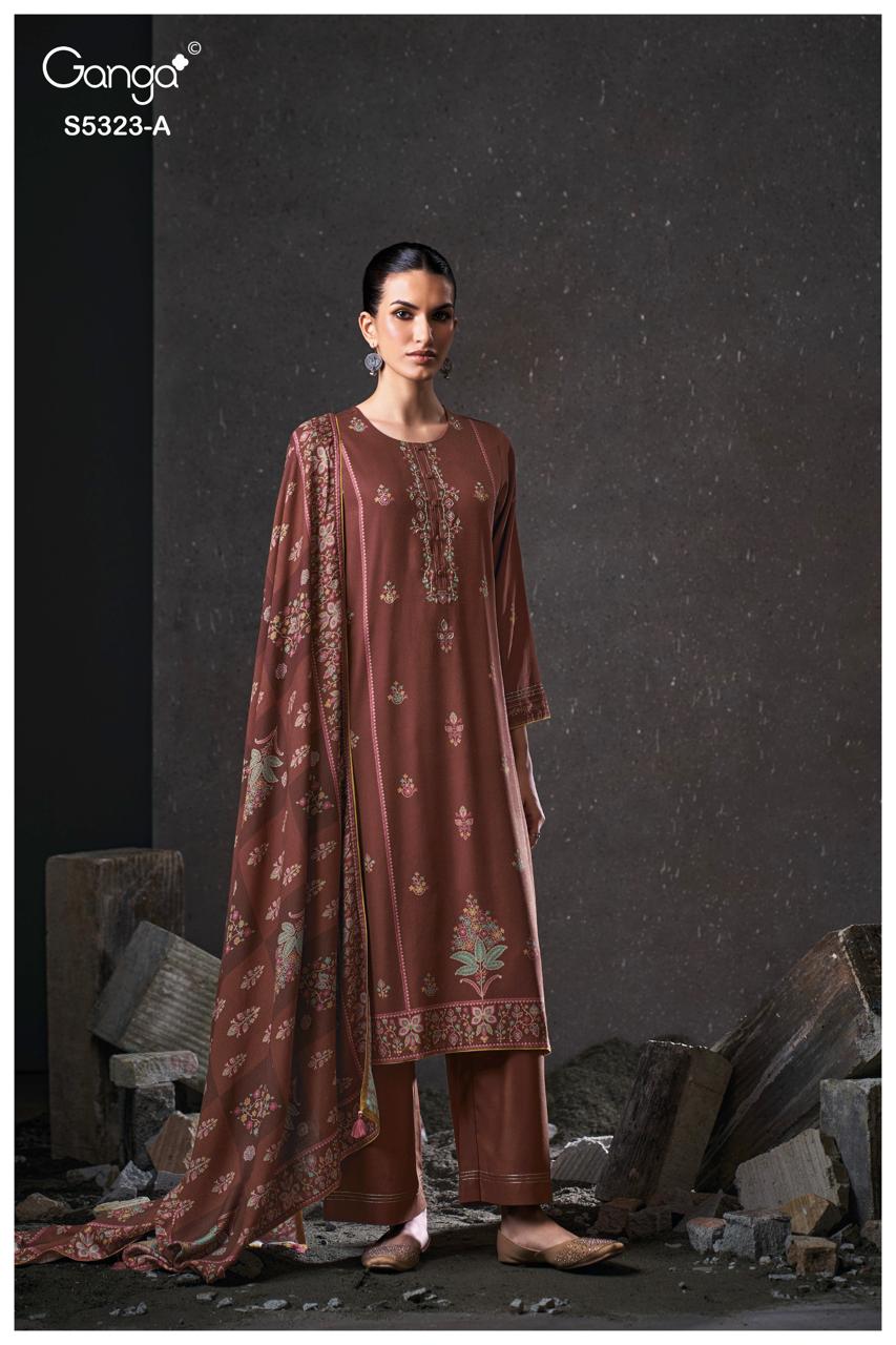 Ganga Fashion Yukta Winter Collection Premium Pure Wool Pashmina Kurta S5323-A