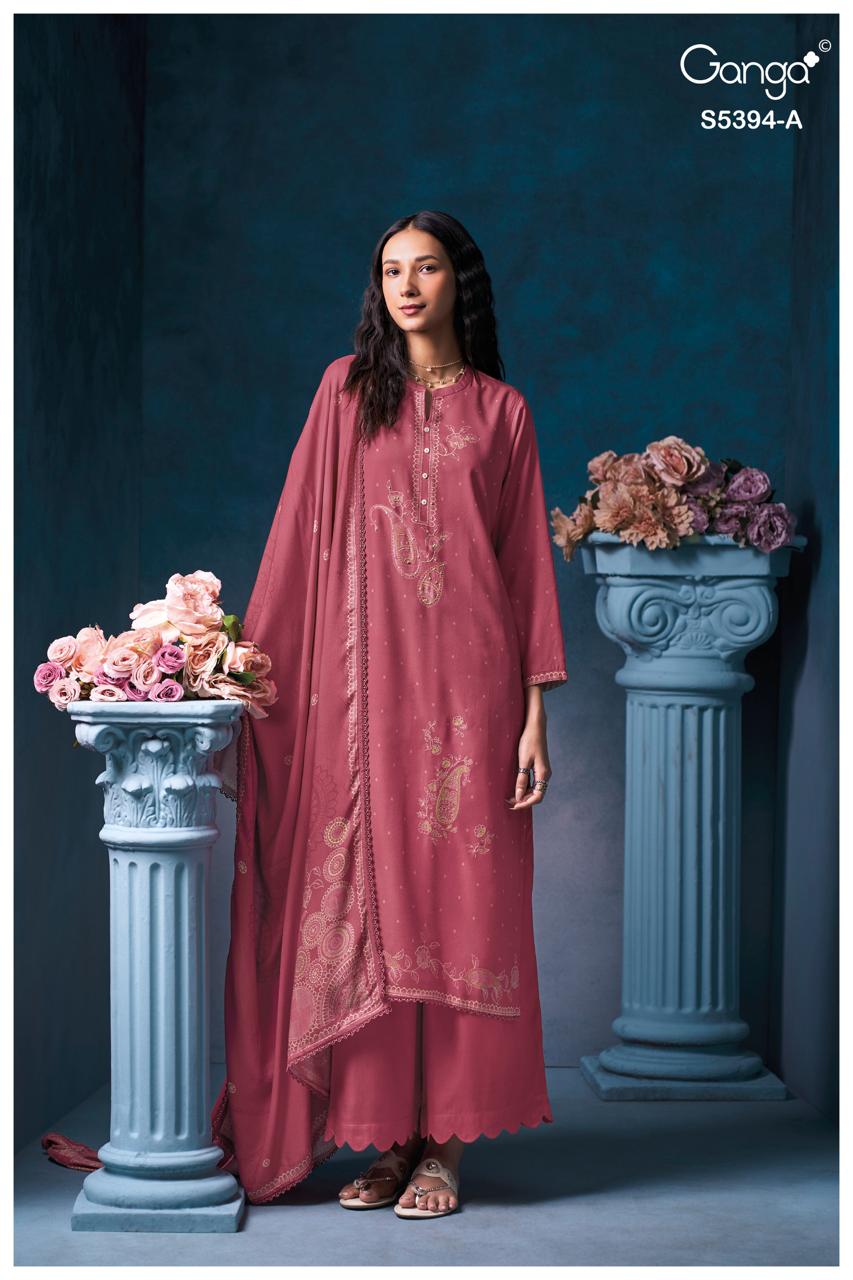 Ganga Fashion Elvaya Winter Collection Pure Wool Pashmina Kurta S5394-A