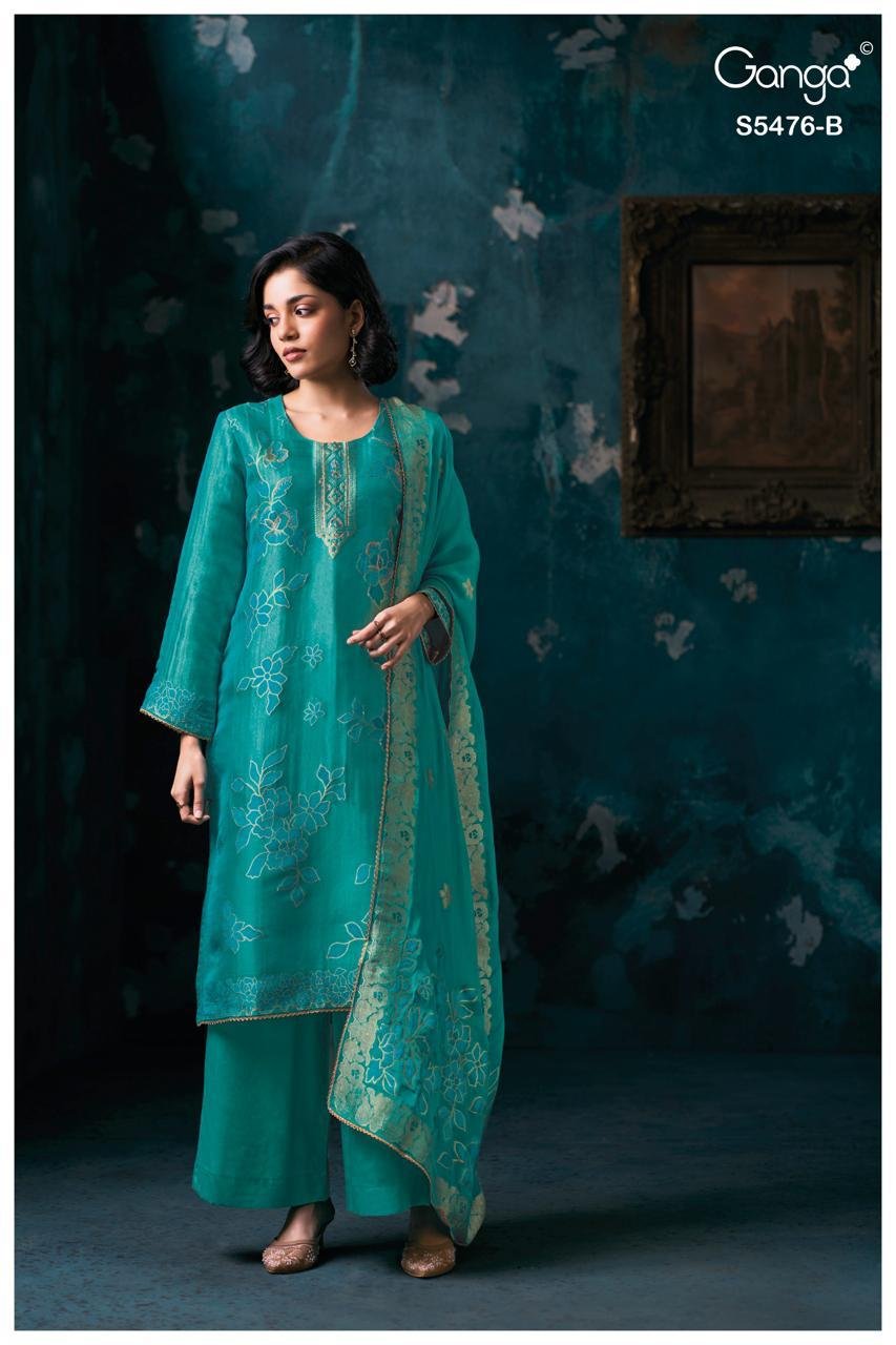 Ganga Fashion Nupur S5476 Premium Pure Silk Suit S5476-B