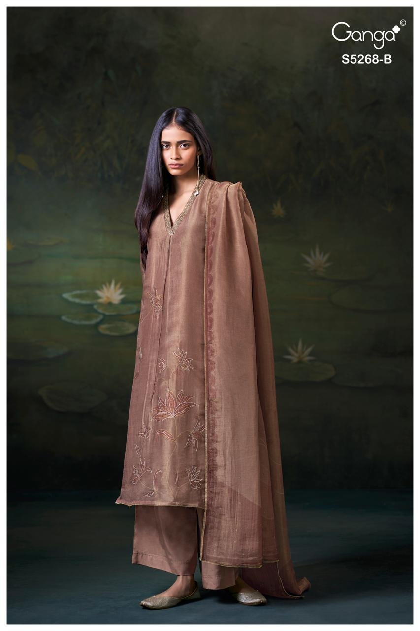 Ganga Fashion Falona S5268 Premium Pure Silk Suit S5268-B