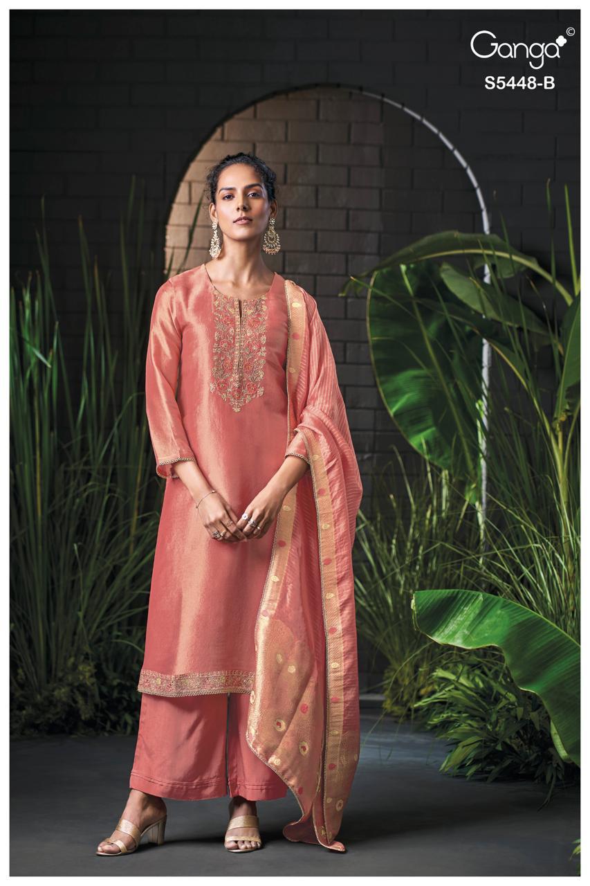 Ganga Fashion Celvaya S5448 Premium Pure Silk Kurta Set S5448-B