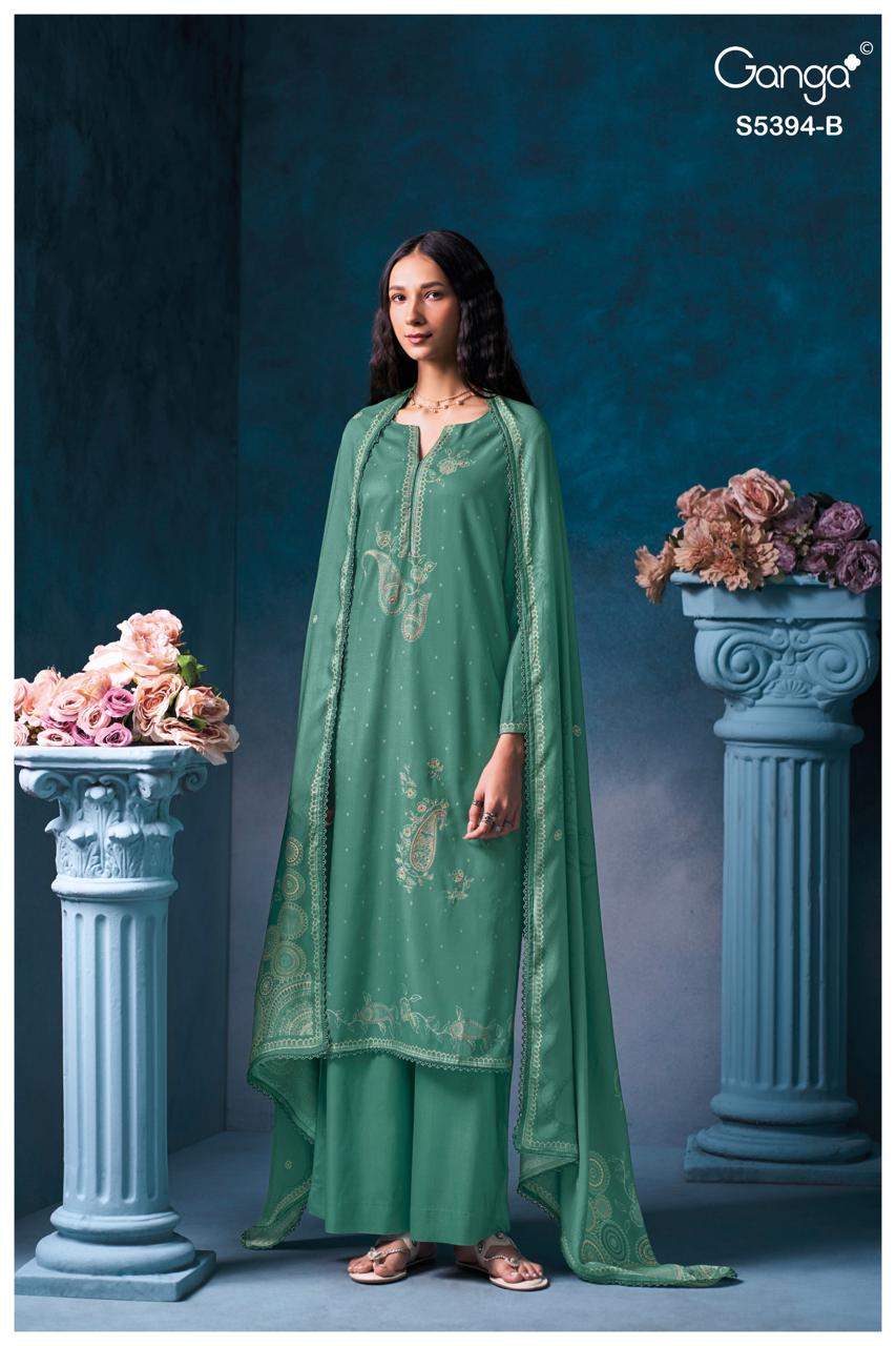 Ganga Fashion Elvaya Winter Collection Pure Wool Pashmina Kurta S5394-B