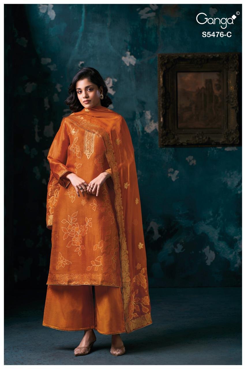 Ganga Fashion Nupur S5476 Premium Pure Silk Suit S5476-C