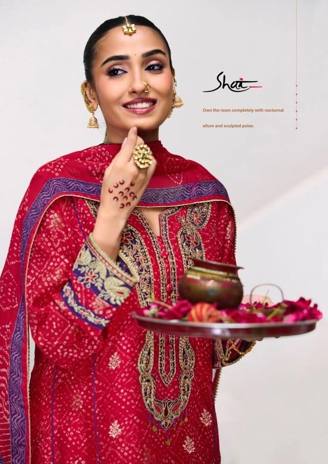 Jay Vijay Prints Mahotsav Pure Bemberg Slub Silk Kurta with Pant and Dupatta 1253