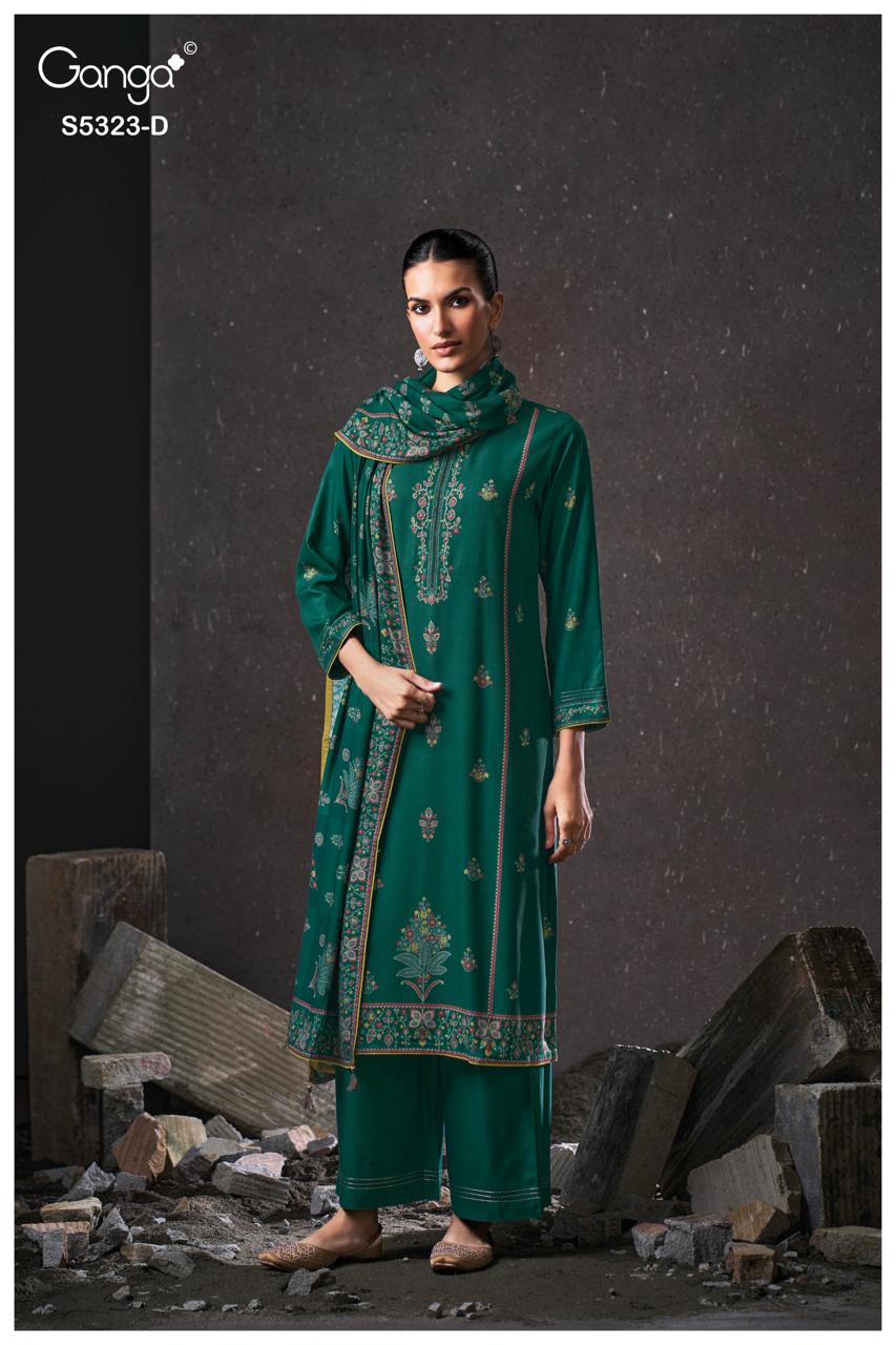 Ganga Fashion Yukta Winter Collection Premium Pure Wool Pashmina Kurta S5323-D