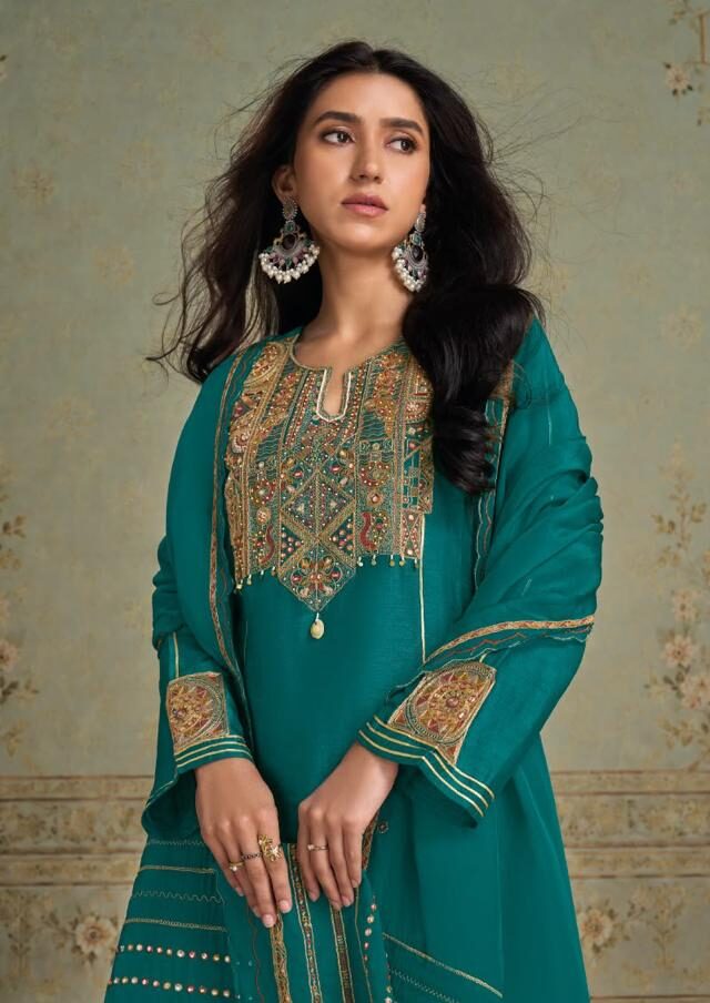 Omtex Evelia Bemberg Raw Silk Suit 16421-B