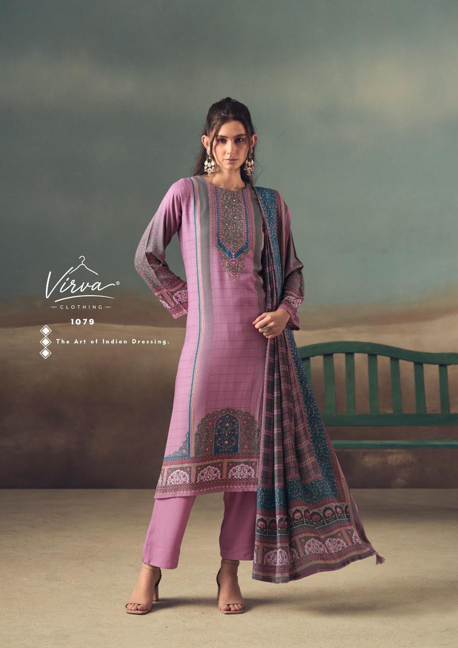 Virva Clothing SAAZ Winter Collection Viscose Pashmina Suit 1079 - AGOG ...