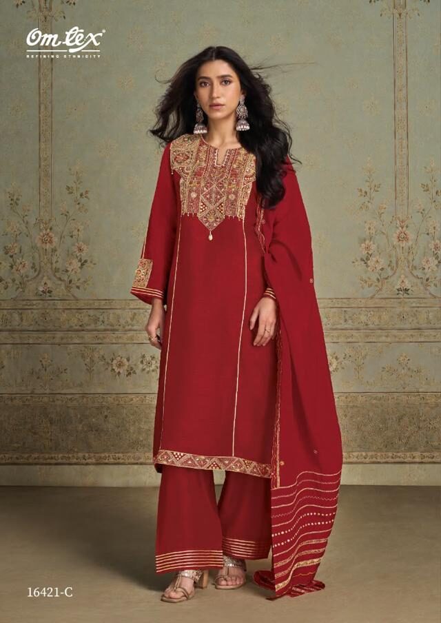 Omtex Evelia Bemberg Raw Silk Suit 16421-C