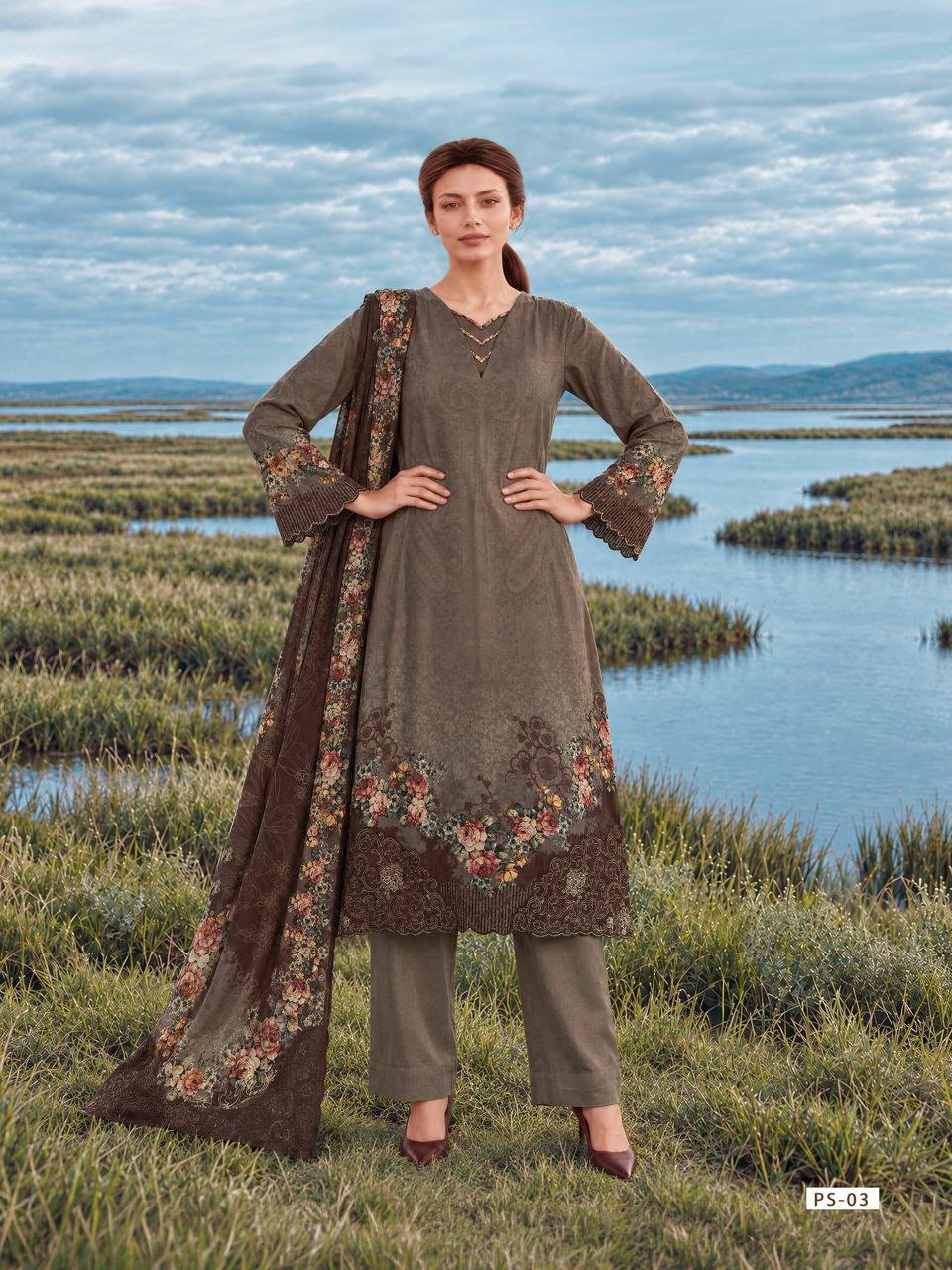 Varsha Fashion Pasha Winter Collection Viscose Pashmina Suit PS-03