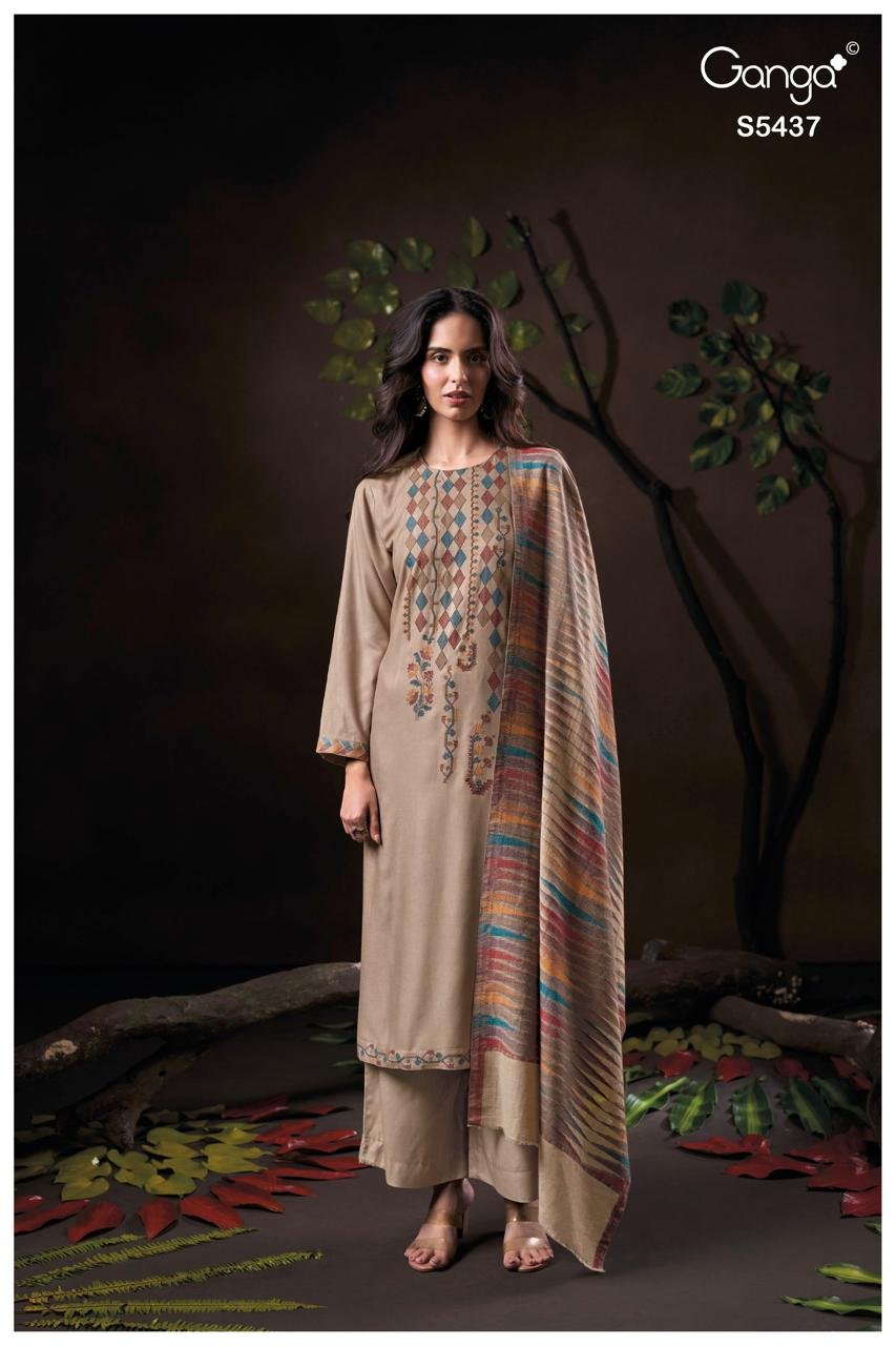 Ganga Fashion Edwina Premium Pure Pashmina Suit S5437