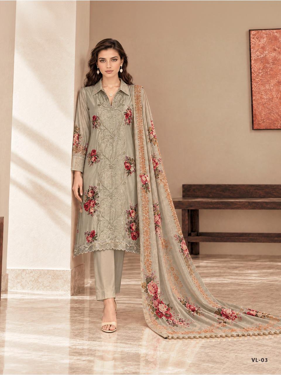 Varsha Fashion Valencia Winter Collection Viscose Pashmina Kurta Set VL-03