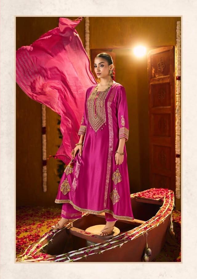 Jay Vijay Prints Sulochana Pure Bemberg Chiniya Silk Suit 1263