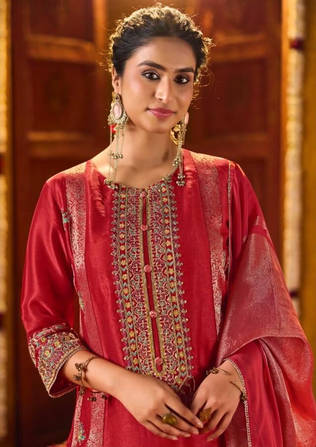 Jay Vijay Prints Sulochana Pure Bemberg Chiniya Silk Suit 1264