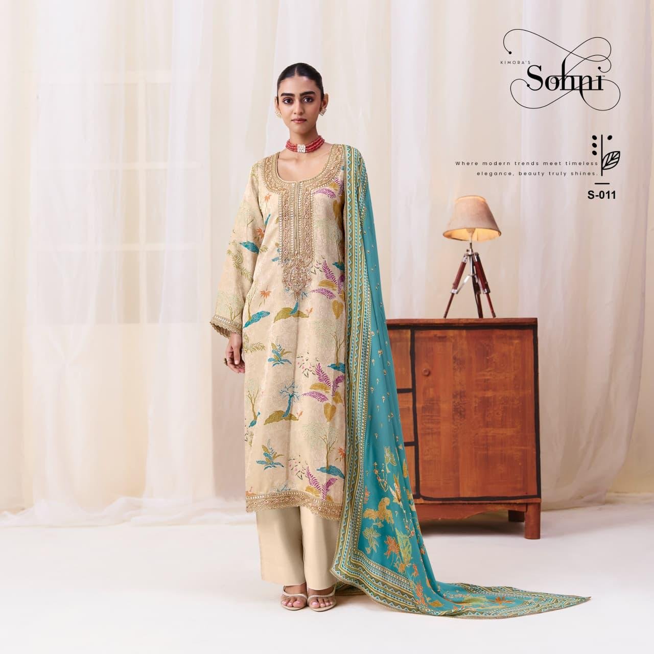 Kimora Fashion Sohni Bella Pure Kanjivaram Silk Suit S-011