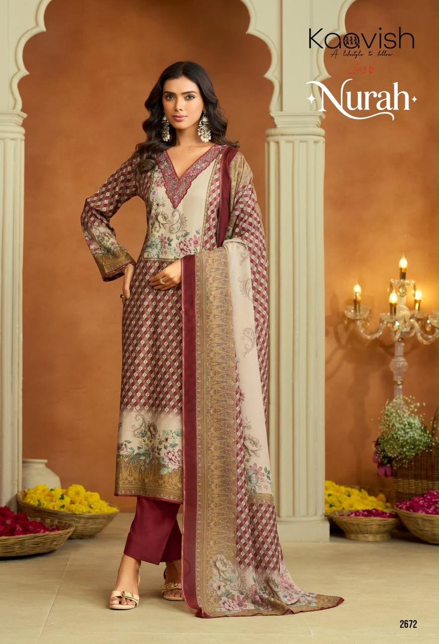 Kaavish Trends Nurah Winter Collection Pure Pashmina Suit 2672