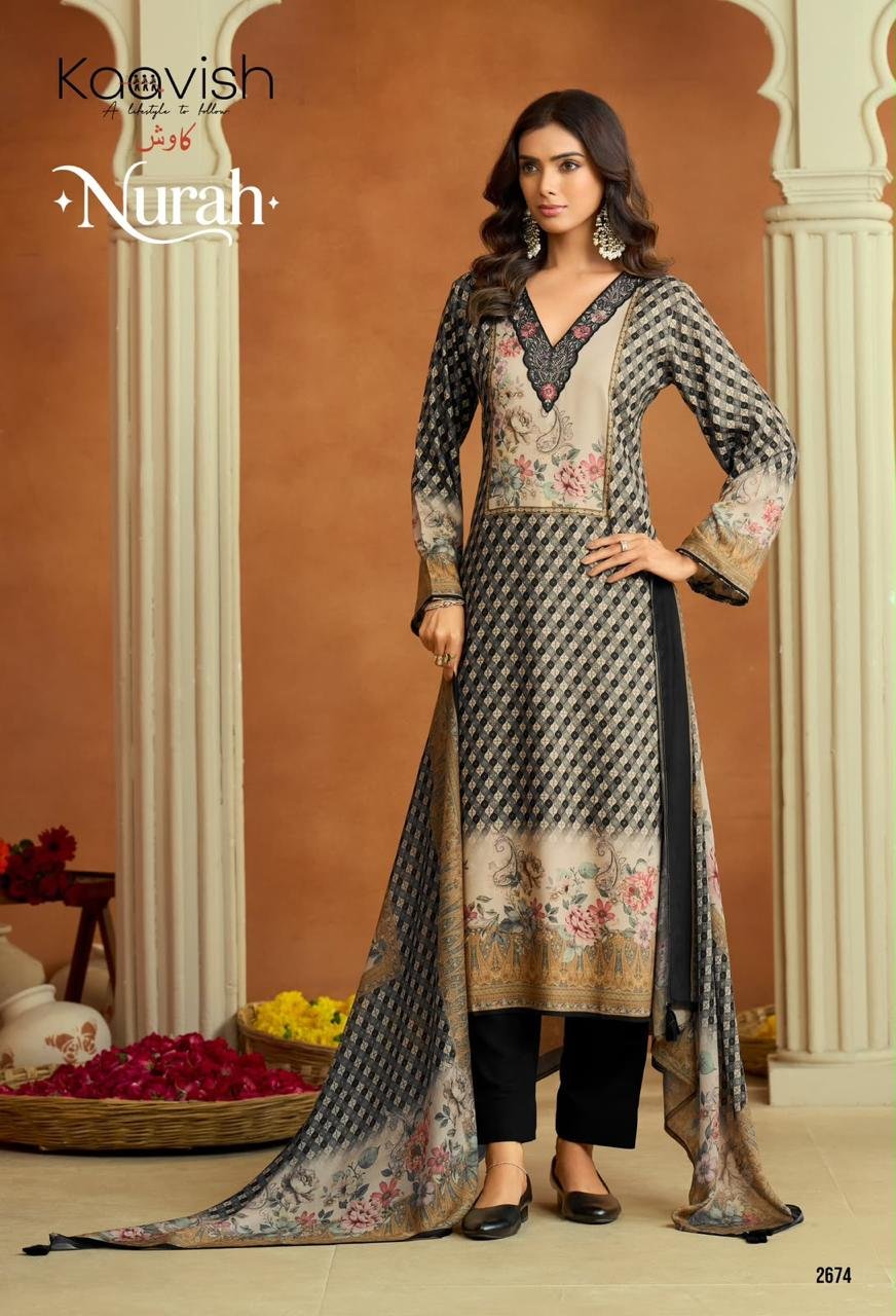 Kaavish Trends Nurah Winter Collection Pure Pashmina Suit 2674