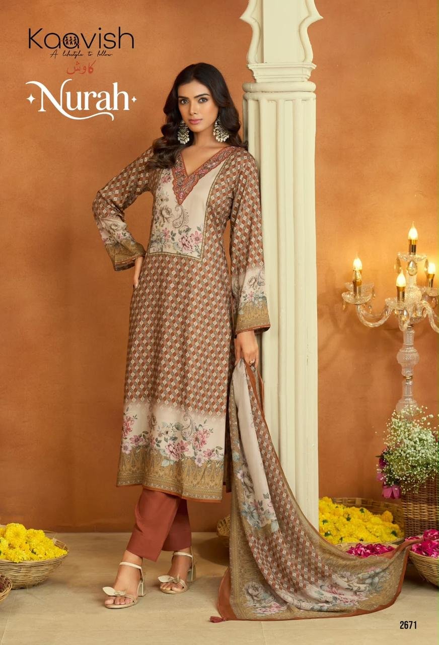 Kaavish Trends Nurah Winter Collection Pure Pashmina Suit 2671
